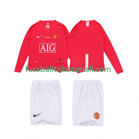 Fußballtrikots Manchester United Premier League 2008 2009 Retro Kinder Langarm Heimtrikotsatz kaufen